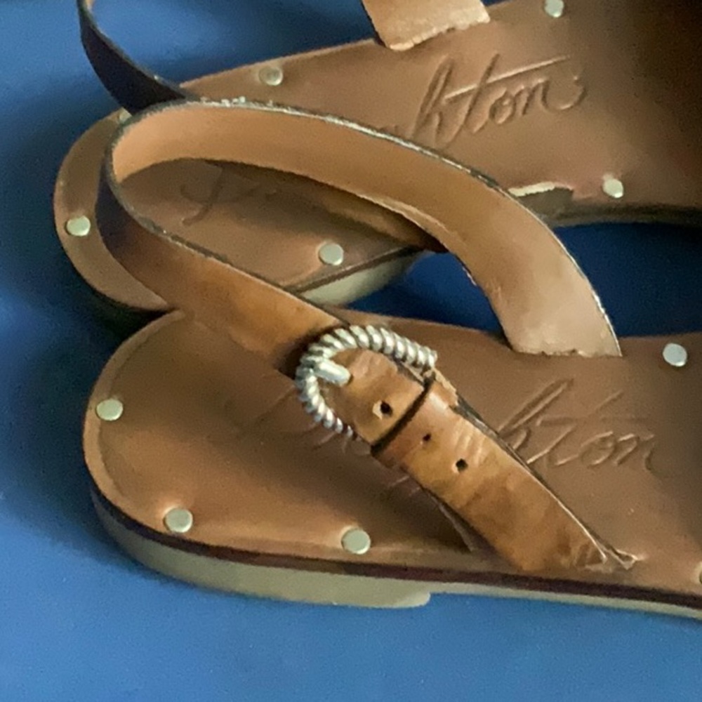 Women’s, Brighton, Leather, Asbury Sandals, Color Carmel, Size 7 - Picture 3 of 5